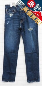 3P8431/未使用品 Abercrombie&Fitch ROLLAINS ダメージ加工デニムパンツ アバクロンビー フィッチ ジーンズ