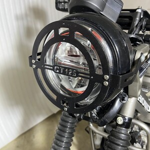 ハンターカブ CT125 ヘッドライト ストーン ブッシュ ガード CT125ロゴ入 HJ RACING