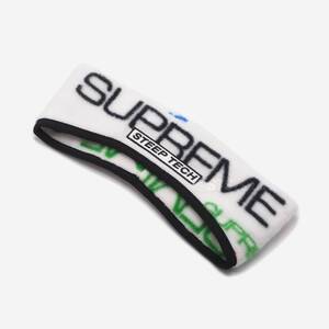 supreme north headband ヘアバンド 白X黒 S-M