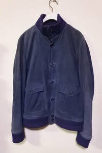 BARNEYS NEWYORK Real Leather Jacket size 40 羊革 ラムレザー バルスタージャケット イタリア製