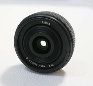 ★LUMIX 一眼レフカメラレンズ G 1:2.5/14 ASPH Panasonic H-H014A★中古品 動作確認済み