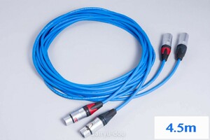 ベルデン　BELDEN 1800F　XLR バランスライン・ケーブル　L/Rペア　4.5m　ジャケットカラー青