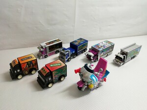 [ジャンク品] デコトラミニカー カプセル爆走トラッカー 爆ア連バイク カプセルトイ コーヒーおまけ などまとめて