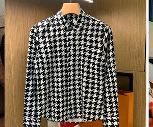 ★NEW 2024 ハイエンド ビッグ 千鳥格子 スリムシャツ 2色展開 メンズ サイズM～3XL ギンガムチェック 大きいサイズ イタリア★309