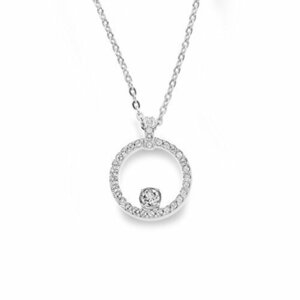 [スワロフスキー] SWAROVSKI ネックレス クリア クリスタル パヴェ サークル Creativity Circle 5198686