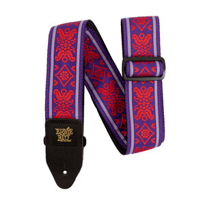 アーニーボール ERNIE BALL 5330 ROYAL FLUSH RED JACQUARD STRAP P05330 ギターストラップ