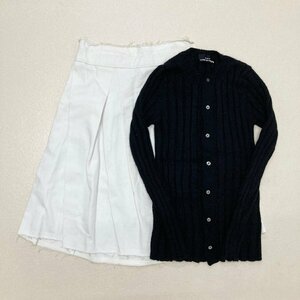 ●tricot COMME des GARCONS トリコ コムデギャルソン 2点まとめ カーディガン スカート AD2003 日本製 サイズMIX レディース 0.78kg●