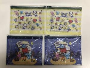 【未開封品】おでかけクリアポーチ 一番くじ BT21 HAPPY CAMP!! H賞 グッズ まとめ 計4個セット（20240119)