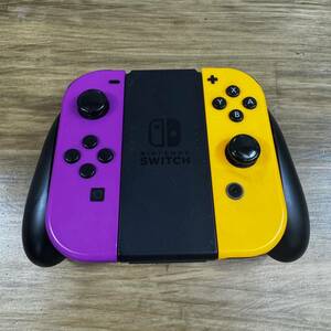 Nintendo Switch スイッチ HAC-015 HAC-016 HAC-011 ジョイコン コントローラー グリップ セット ネオンパープル ネオンオレンジ 動作品