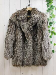 高級毛皮◇SAGA FOX サガフォックス◇9号 シルバーフォックス使用 ファーコート 毛皮コート 上質