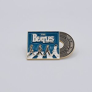 【ピンバッジ】ビートルズ アビイロード The Beatles Abbey Road レコード デニム・革ジャン・ジーンズに相性抜群！古着・洋服のリメイクに