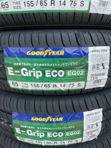 【2024年製】4本/17600円～ ◆155/65R14 155/65-14 グッドイヤー GOODYEAR Efficient Grip ECO EG02 【EG01後継】◆