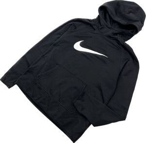 NIKE ☆ スウォッシュ ロゴ ドライフィット スウェット パーカー ベーシック ブラック L メンズ スポーツ ランニング 筋トレ ナイキ■CC249