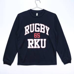 【送料無料】流通経済大学ラグビー部/RKU RUGBY/長袖ドライTシャツ/ネイビー/Sサイズ