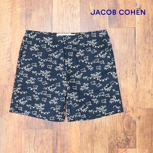 春夏/JACOB COHEN/Lサイズ/イージー ハーフパンツ U O T07 01 GREGORY ストレッチ 和柄 千鳥 イタリア製 新品/紺/ネイビー/ic426/