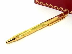 1円 ■極美品■ Cartier カルティエ マストライン ツイスト式 ボールペン 筆記用具 文房具 ステーショナリー ゴールド系 FA8504