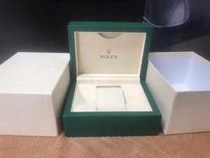 ロレックス 純正 箱 ウォッチ ボックス Watch Box ケース クリーム 緑 グリーン 正規品 時計 付属品 ROLEX