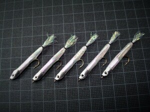 シラスミノーヘビー　＃６　５本セット　5㎝　1.2ｇ　ワカサギ　カタクチ　イワシ　稚アユ　稚魚