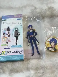 プロセカ　ラッキーくじ　アクスタ＆缶バッジ＆クリアファイルステッカー KAITO