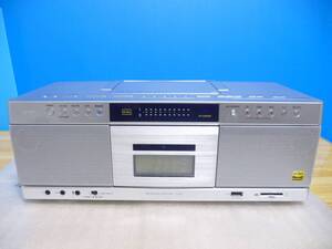 ◆展示品 東芝 TOSHIBA CDラジオカセ TY-AK2(S) [ハイレゾ対応SD/カセット/USB/CD/ラジオ/タイマー予約/語学学習0.5～1.5倍] 