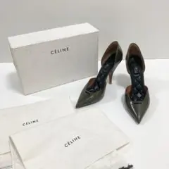 CELINE セリーヌ☆フィービー期オルセーパンプス 37 オリーブ