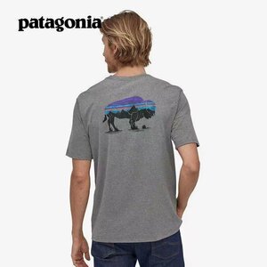 1000円スタート　パタゴニア patagonia Tシャツ　半袖　丸首　絵柄　背中ロゴ　コットン　男女兼用　XS-3XL　サイズ選択可能　TT256