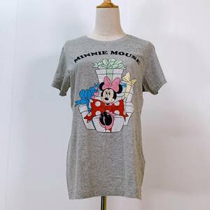 S1512 UNIQLO ユニクロ レディース Tシャツ 半袖 かわいい XL グレー 綿100% 万能 シンプルデイリーカジュアル ディズニー ミニー