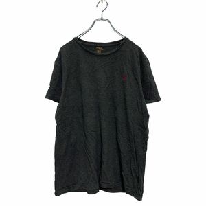 POLO RALPH LAUREN 半袖 ロゴTシャツ M ダークグレー ポロラルフローレン クルーネック ワンポイント 古着卸 アメリカ仕入 a604-5922