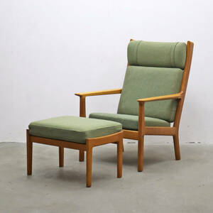 ◆GETAMA Hans J. Wegner GE265 ハンス ウェグナー ゲタマ オーク材 1P ソファ オットマンセット イージーチェア 北欧 デンマーク/◆