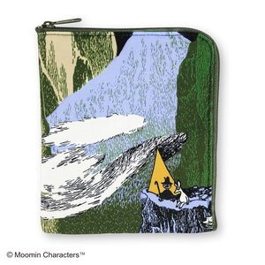 ムーミン フラットポーチ テント グリーン ミニポーチ MOOMIN OUTDOORS アウトドア 携帯用 おしゃれ 15x13cm