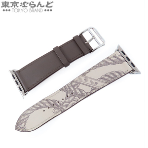 101770316 1円 エルメス HERMES アップルウォッチ用 シンプルトゥールストラップ 44mm D刻印 エタン SV金具 スイフト ロープ 腕時計ベルト