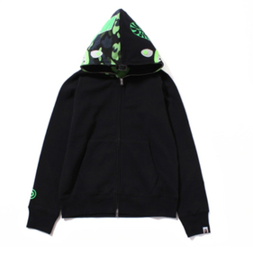 【1スター】 新品未使用 Size L BAPE 1ST CAMO NEON SHARK FULL ZIP HOODIE メンズ シャーク パーカー アベイシングエイプ A BATHING APE