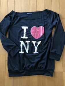 長袖Tシャツ★ロック★バンド★文化祭★I LOVE NY★ビーズ★