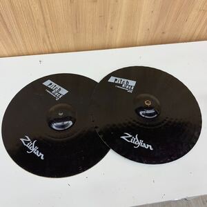 【N3緑】 Zildjian Pitch Black Master Sound Hihat 15” ハイハットシンバル ジルジャン マスターサウンド 15インチ used 2636-11