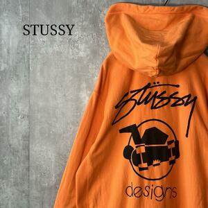 STUSSY AUTHENTIC ステューシー ストックロゴ スケータープリント パーカー Lサイズ