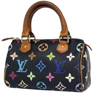 ルイ・ヴィトン Louis Vuitton ミニ スピーディ 2WAY ショルダー ハンドバッグ モノグラムマルチカラー ノワール M92644 レディース 中古