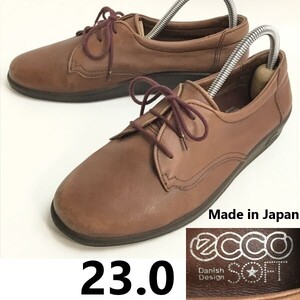 日本製★エコー/ecco soft★レザー/本革/ウォーキングシューズ【レディース/36/23.0/茶/brown】軽量/sneakers/Shoes/trainers◆sH-174