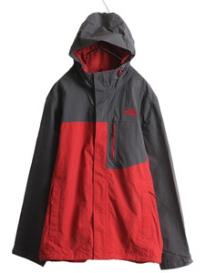 ノースフェイス DRYVENT マウンテンパーカー ジャケット メンズ XL / 古着 The North Face アウトドア マンパ ジャンパー フルジップ 赤 灰