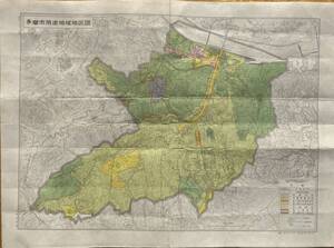 多摩市用途地域地区図　多摩市役所　人文社　用途地域・防火地域・容積率等　東京　土地計画