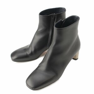 【セリーヌ】Celine　フィービー期 メタルヒール レザー ショートブーツ ブラック 35.5 【中古】186193