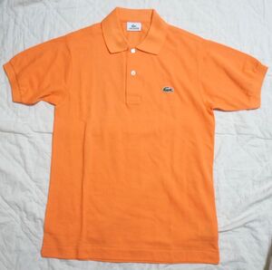 美品 日本製 LACOSTE L1212Y オレンジ サイズ２ ファブリカ　ラコステ MADE IN JAPAN 