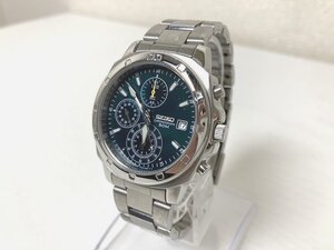 送料無料 ■ SEIKO セイコー 7T62-0CA0 電池交換済み クロノグラフ 50M メンズ 腕時計 QZ クオーツ