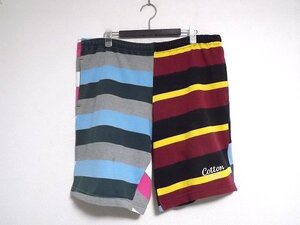 N7693:COTTON TRADERS(コットントレーダーズ)クレイジーパーターンボーダー柄ショーツ/O/セプター：5