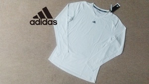 ★新品★アディダス TECHFIT AEROREADY トレーニング 長袖Tシャツ 白 ホワイト 3XL ジム ワークアウト 試合 部活 adidas HJ9926