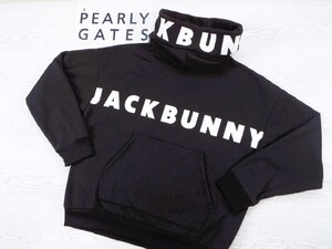 ☆新品☆Jack Bunny!! by PEARLY GATES ジャックバニー / JBロゴプリント 裏起毛 パーカー 肉厚保温・耐摩耗性 / サイズ４ 