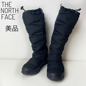 【美品】THE NORTH FACE ロングブーツ　スノーブーツ　25 黒　W GOOSE BOOTIE ZIP HIGH グース ブーティ ジップ