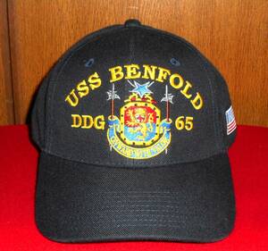 未使用☆アメリカ海軍第7艦隊 DDG-65 アーレイ・バーク級ミサイル駆逐艦 USS BENFOLD ベンフォールド 乗組員用識別帽(ボールキャップ) 