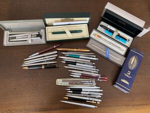 500円〜 ボールペン シャープペンシル まとめて PARKER / モンブラン / CROSS / ZEBRA / PILOT / 三菱 / PLATINUM 0.5 刻印/ Pentel5 