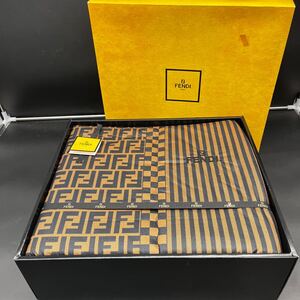 フェンディ FENDI 寝具 シングル 綿毛布 ズッカ柄