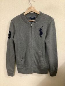 POLO RALPHLAUREN ラルフローレン　ビックポニー　コットンニット　ジップアップ　セレクト　チャイルド　子供服　古着　L